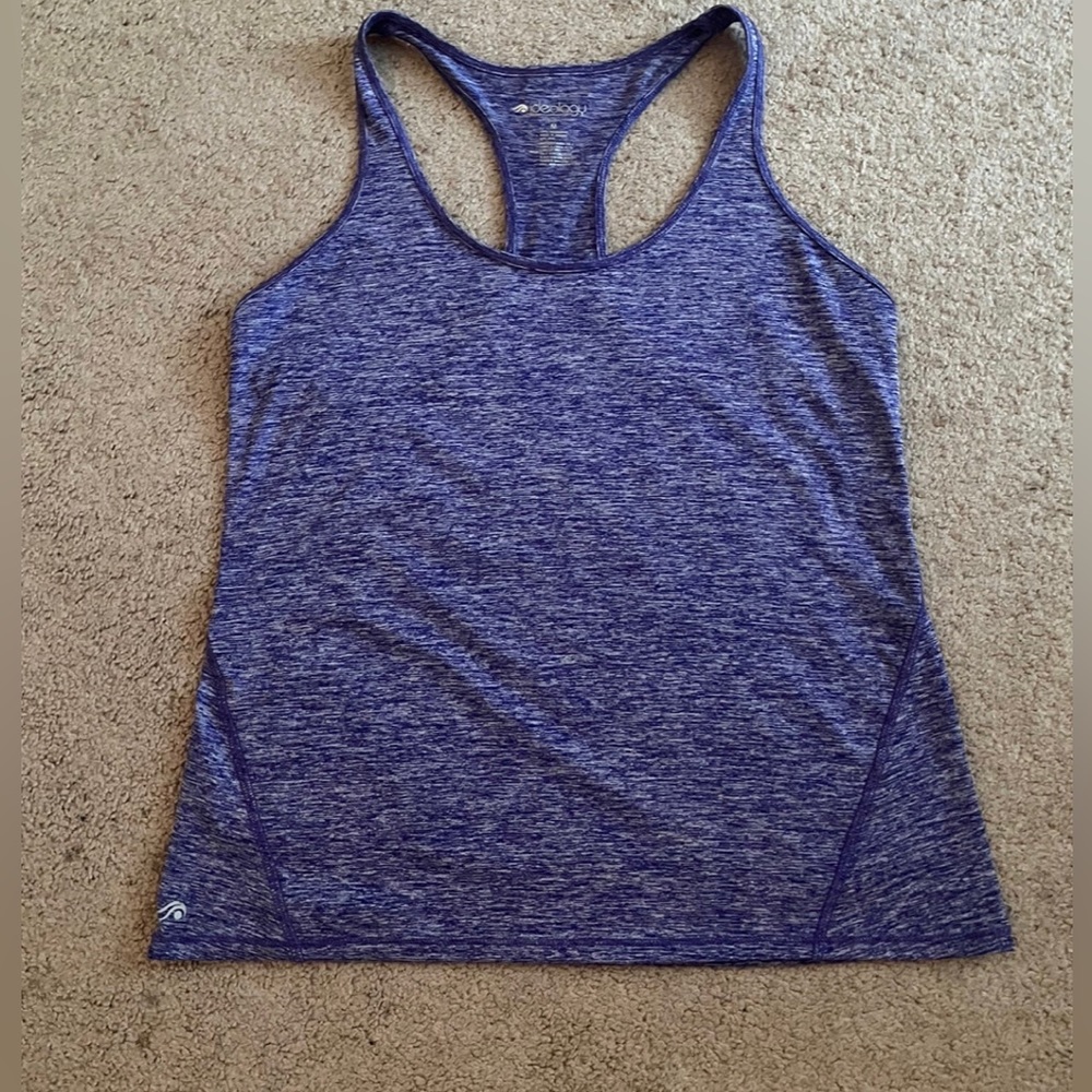 Purple racerback workout shirt